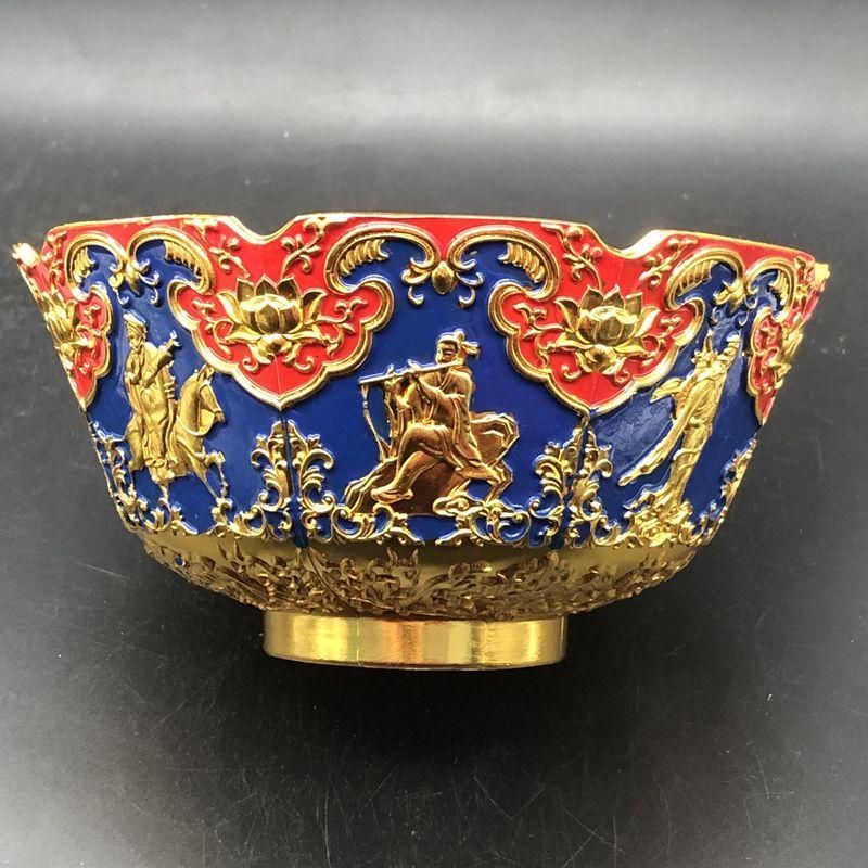 銅製 景泰藍色絵八仙?金碗 八仙碗 装飾品 工芸品 置物 - メルカリ