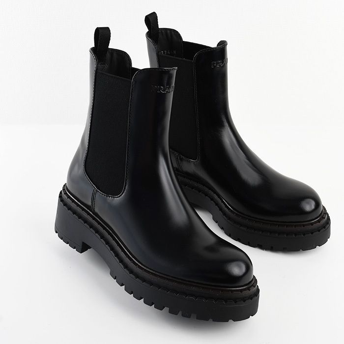 PRADA プラダ ブーツ シューズ レザー チェルシーブーツ 1T744N ULR