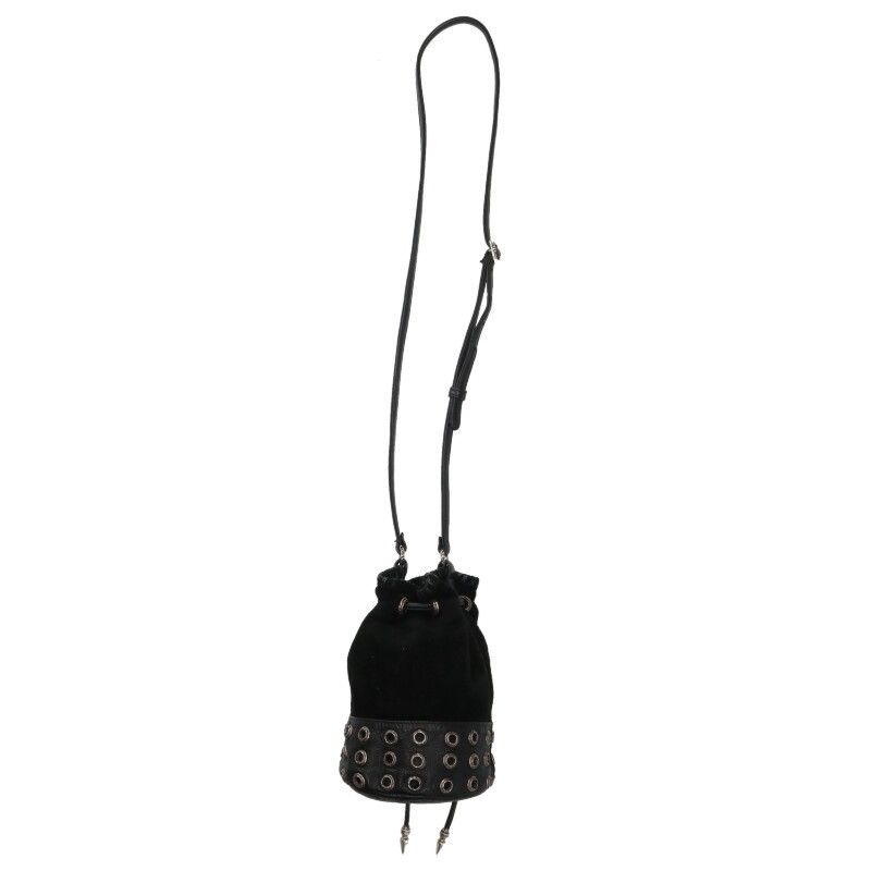 クロムハーツ DISTORTION BAG シルバー装飾スエードショルダー
