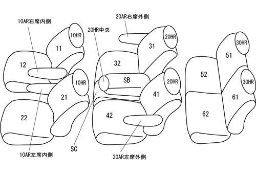Clazzio クラッツィオ シートカバー ストリームステッチ ラフェスタ CWEFWN CWEAWN CWFFWN H23 6～H30 3 EZ-0733 BRIGHTFACE_UK