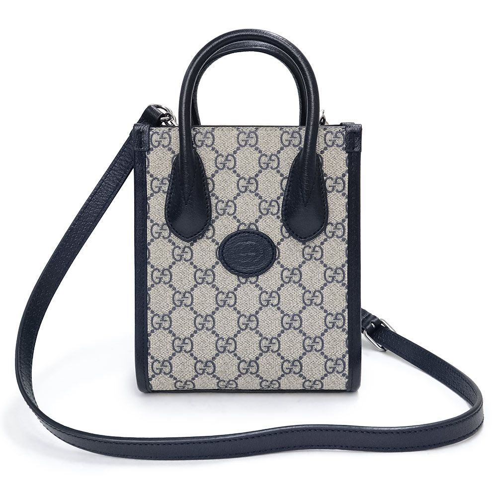 未使用 保管品】グッチ GGスプリーム トートバッグ 2way ショルダー 黒