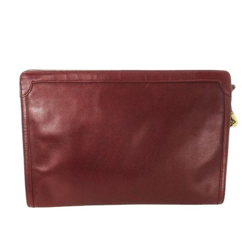 ジバンシィ GIVENCHY Sac GIVENCHY ヴィンテージ セカンドバッグ クラッチバッグ レザー 革 ロゴ型押し 赤 レッド CK1 GY18