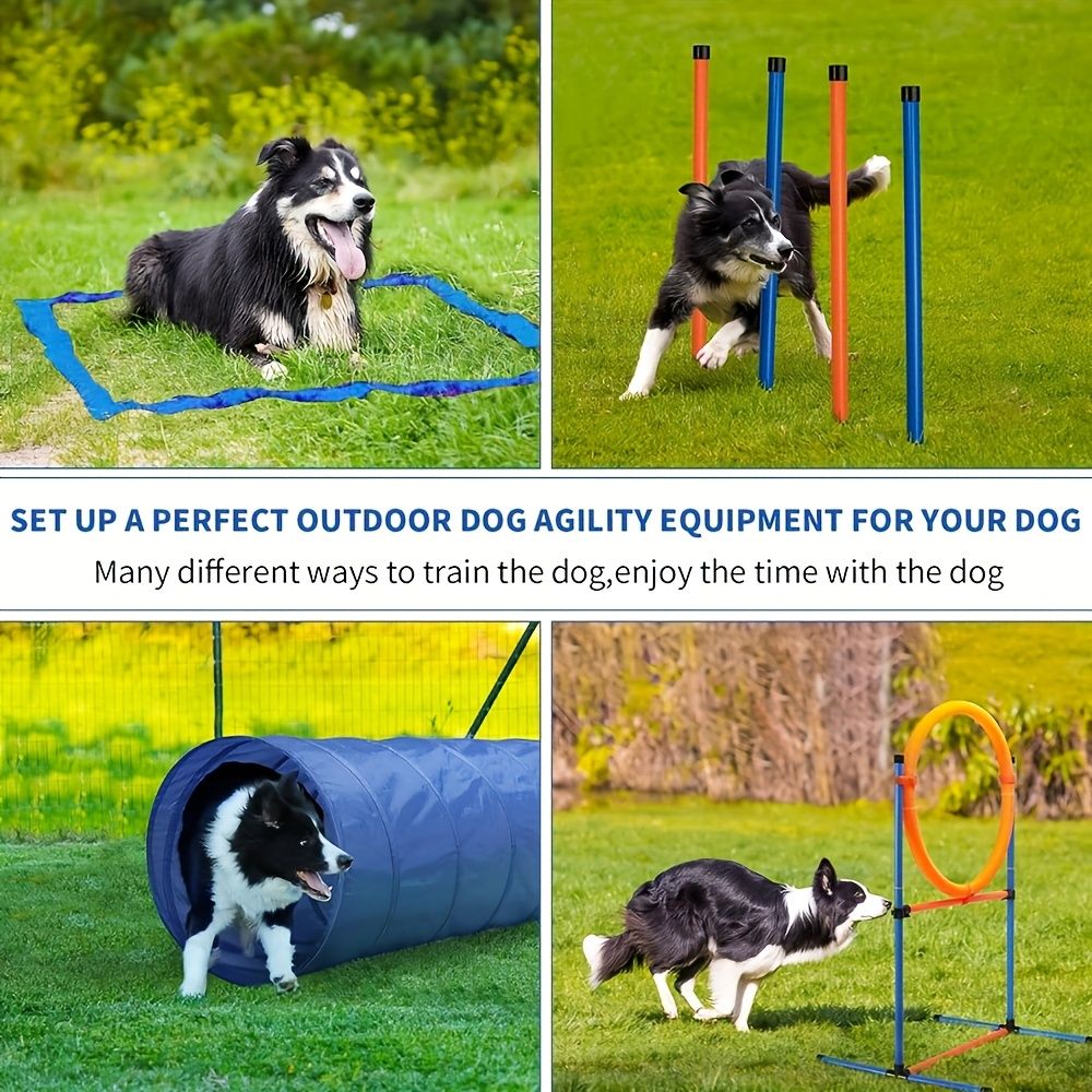 1セット犬アギリティトレーニングセット-ジャンピングポール