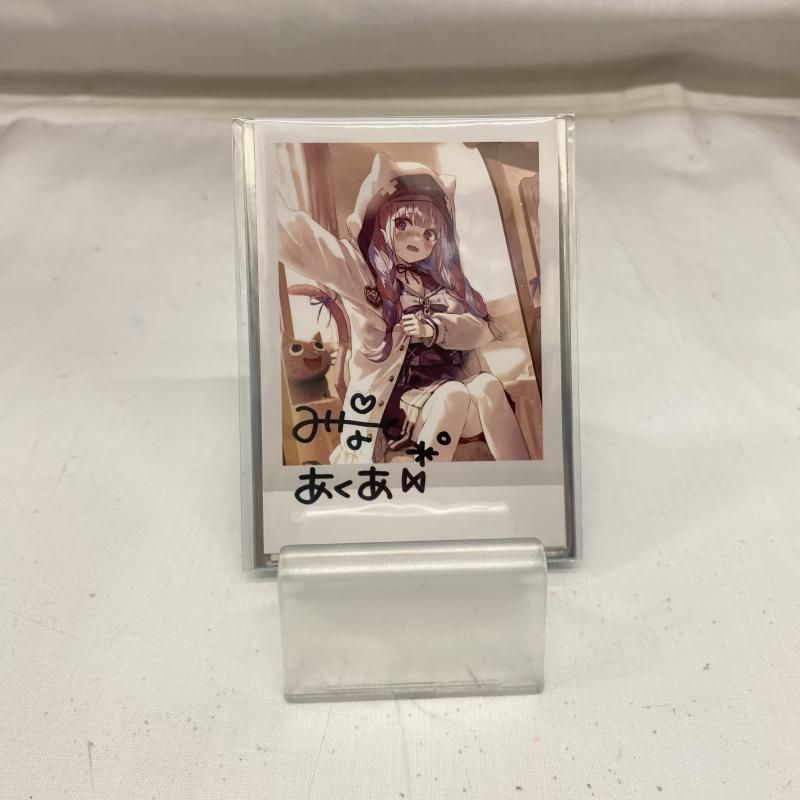 湊あくあ 活動5周年記念 タペストリー 陰キャ証明書 チェキ風