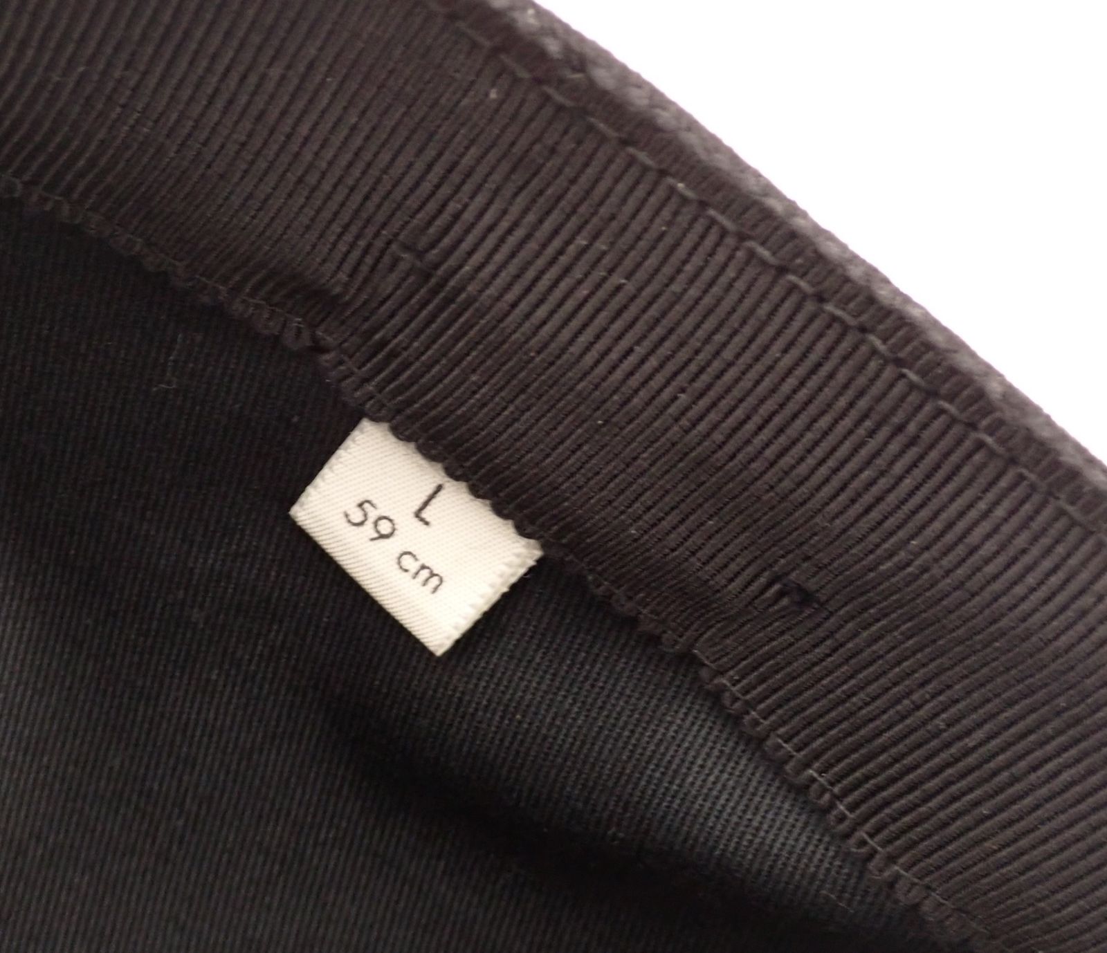 美品■グッチ　ベースボールキャップ　インターロッキング　シェリーライン　黒色　L 美品 GUCCI(グッチ) シェリーライン ベースボールキャップ インター