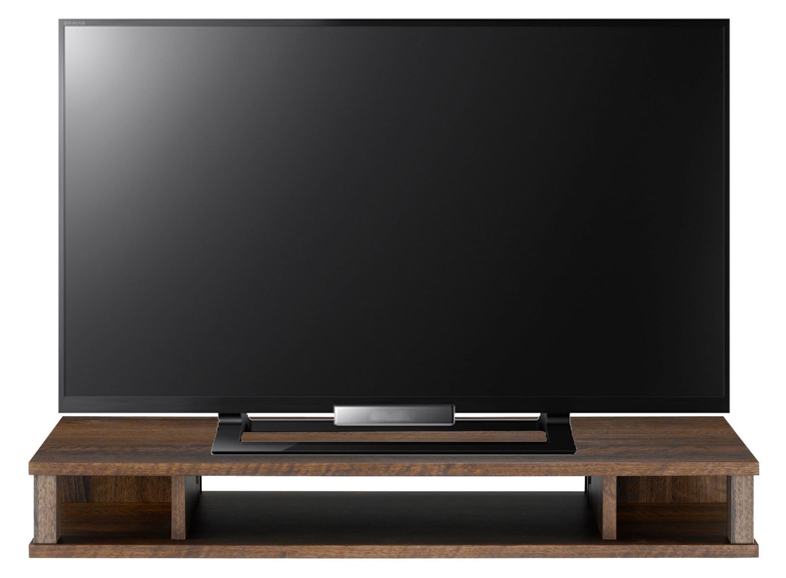 即日発送 完成品 ブラウン 幅79cm 電源タップ収納付き 32型 ちょい足しプラス AS-80PL-DB 朝日木材加工