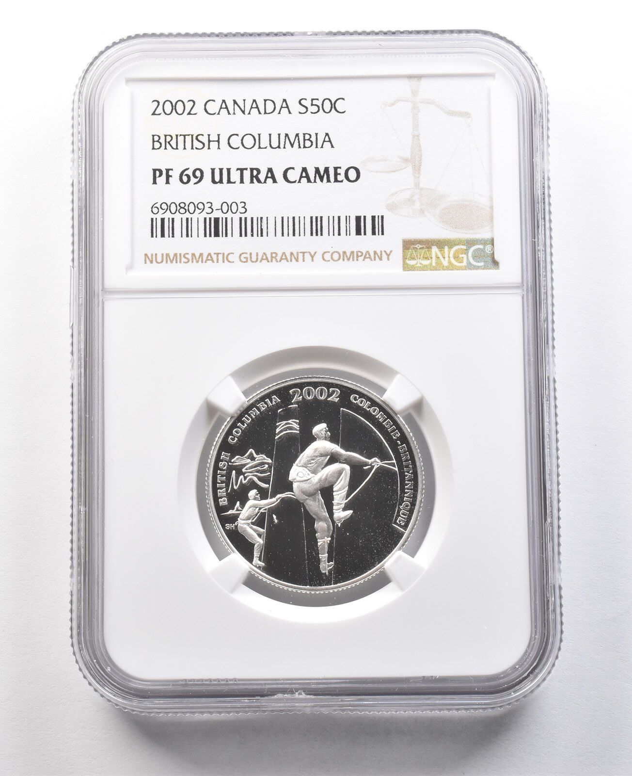 2002年 カナダ 50セント銀貨 ブリティッシュコロンビア PF69