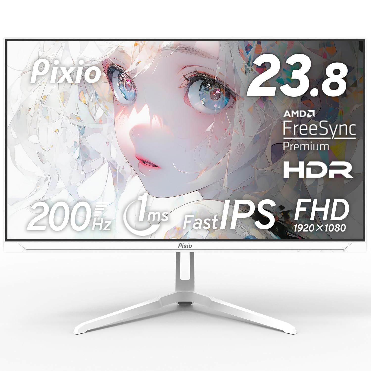 特価商品】White ゲーミングモニター 23.8インチ Wave 200Hz FHD PX248
