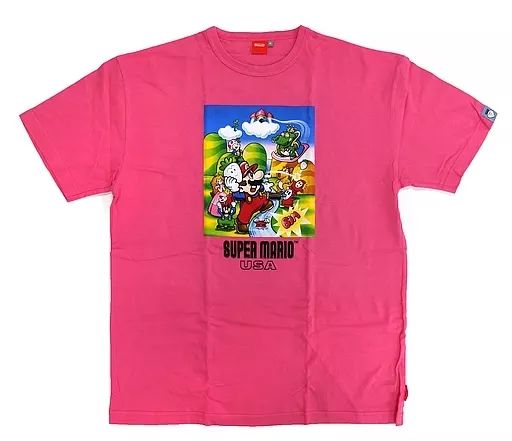 衣類 スーパーマリオUSA Tシャツ ピンク Mサイズ スーパーマリオブラザーズ35周年 Nintendo TOKYOグッズ