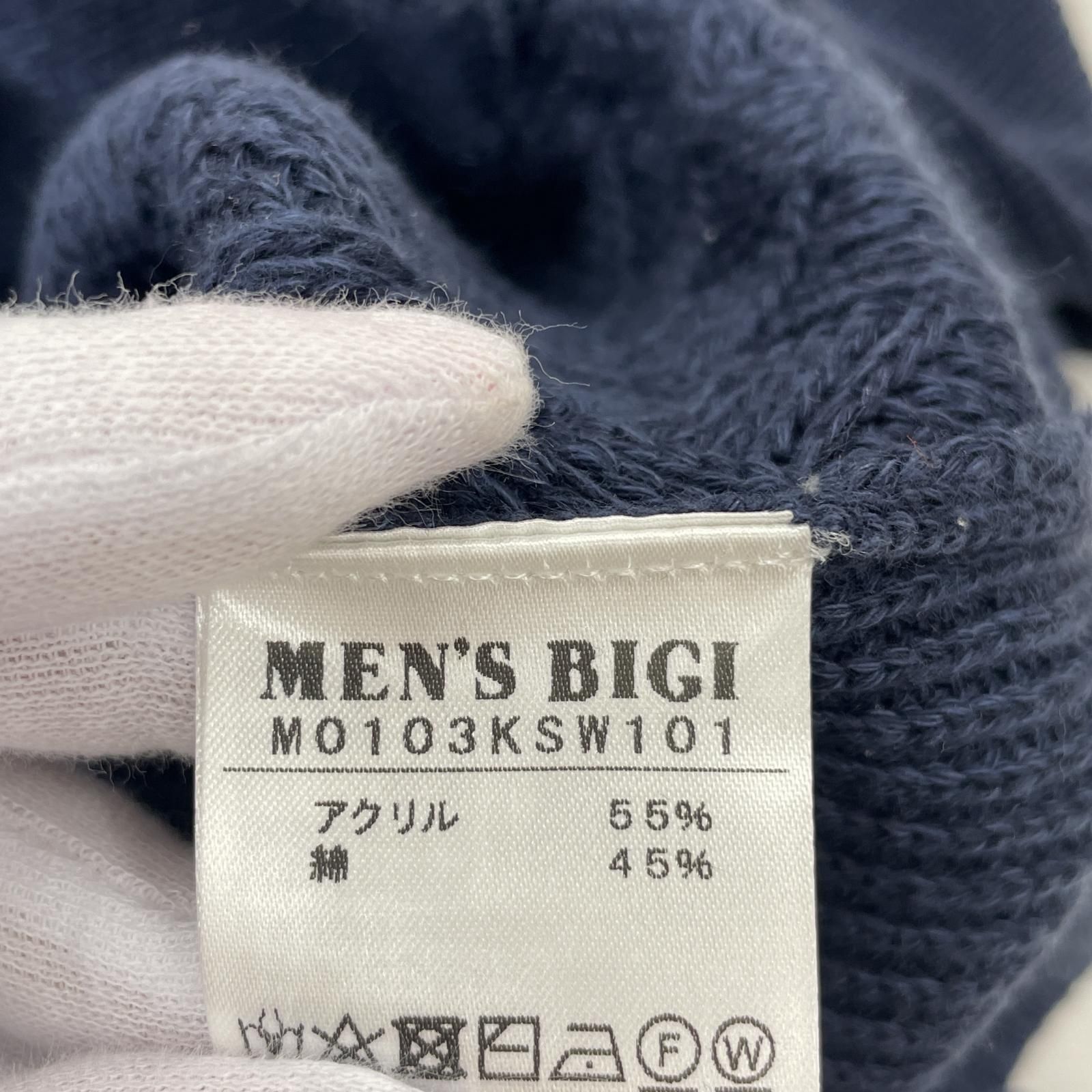 MEN'S BIGI ビギ SOLATINA ニットカーディガン size03/ネイビー