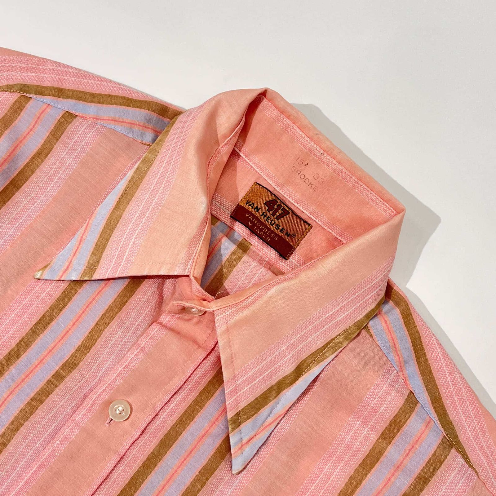 70s VAN HEUSEN チェック シャツ 長袖 総柄 マルチカラー M 70s VAN HEUSEN チェック シャツ 長袖 総柄 マルチカラー M