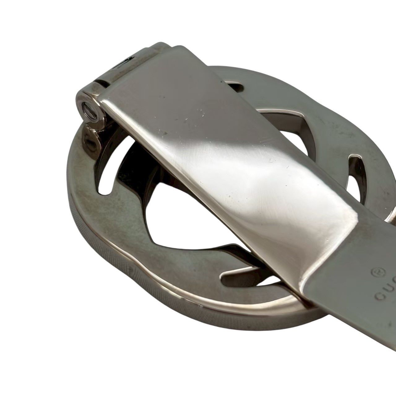 GUCCI グッチ マネークリップ 銀 黒 インターロッキング G