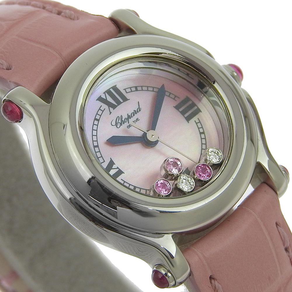 Chopard】ショパール ハッピースポーツ 2Pダイヤ/3Pピンクサファイア