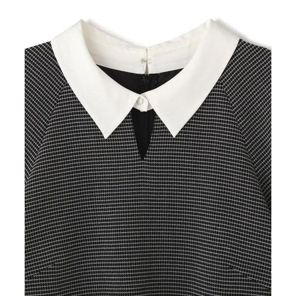 フロントスリットエリツキレイヤードワンピース レディース