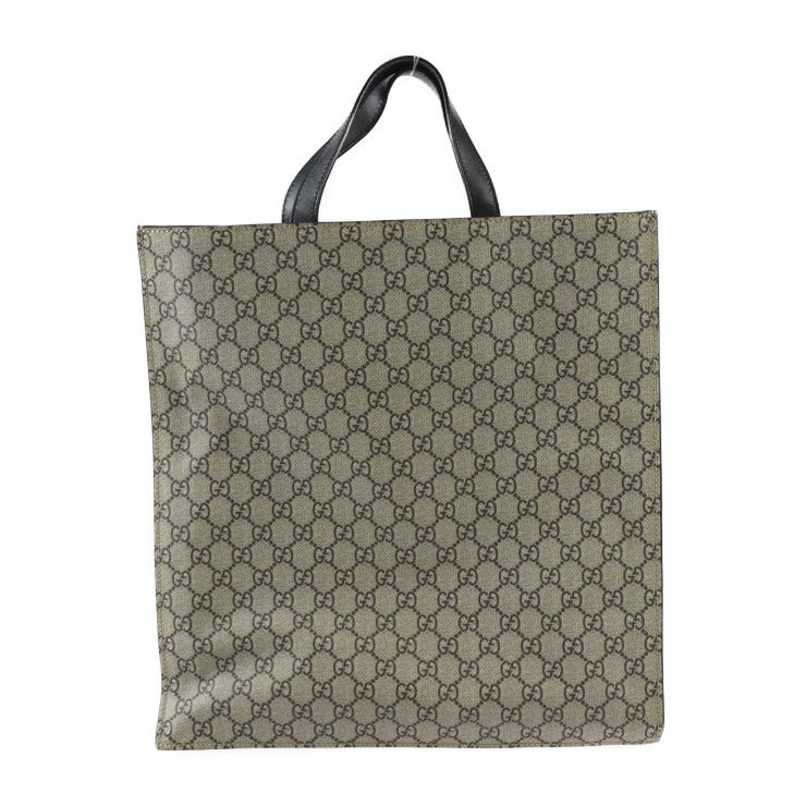 GUCCI グッチ Bee Print ビープリント トートバッグ トートバッグ 450950 PVC レザー ベージュ ブラウン ブラック  GGスプリーム 2WAY ショルダーバッグ 蜂 【本物保証】 - メルカリ