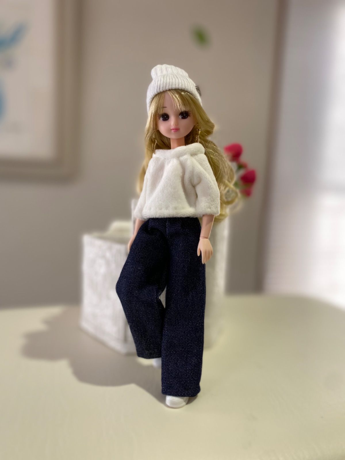 リカちゃん　デニムワイドパンツ　5点セット 25bc4d010e10000a7e17fa7831598f