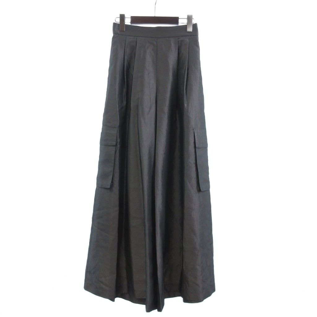リグ Lig. ワイドカーゴパンツ ウエストゴム 237-055 シルバーカラー 38