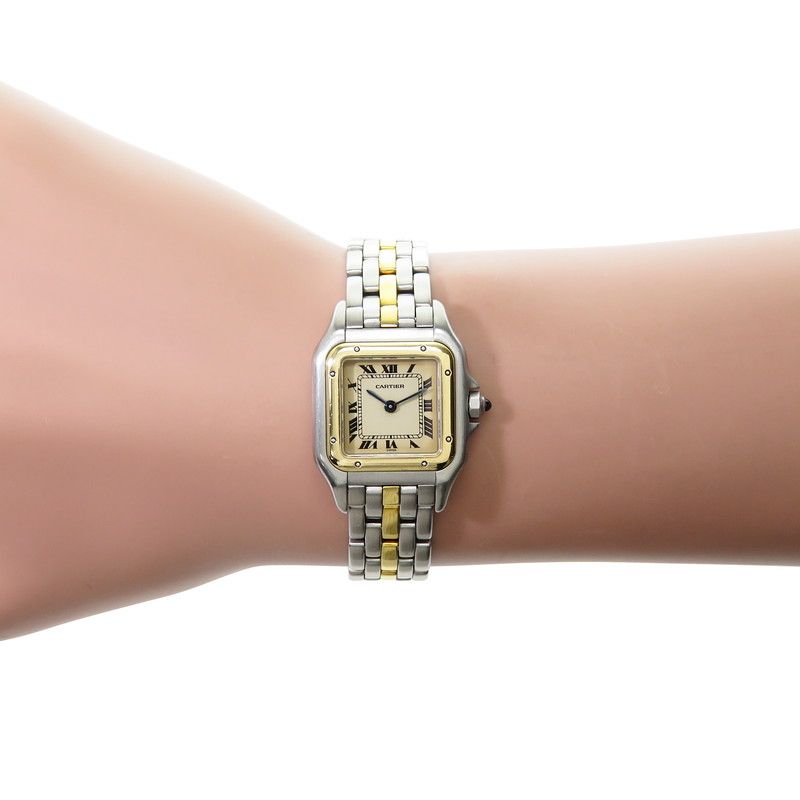 高品質通販Cartier(カルティエ) 腕時計■美品 パンテールSM W25033P5 レディース SS アイボリー パンテールドゥカルティエ