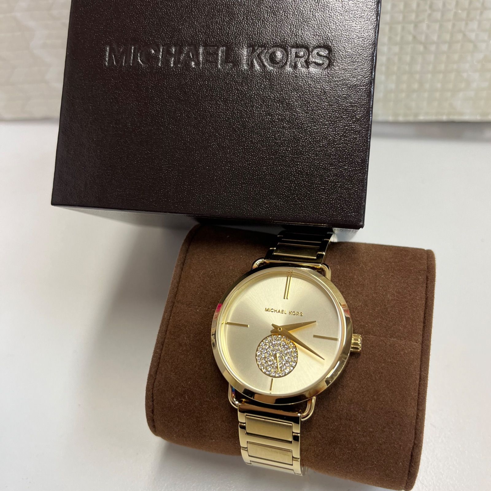 美品 MICHAEL KORS マイケルコース クォーツ腕時計 ゴールド MK3639 