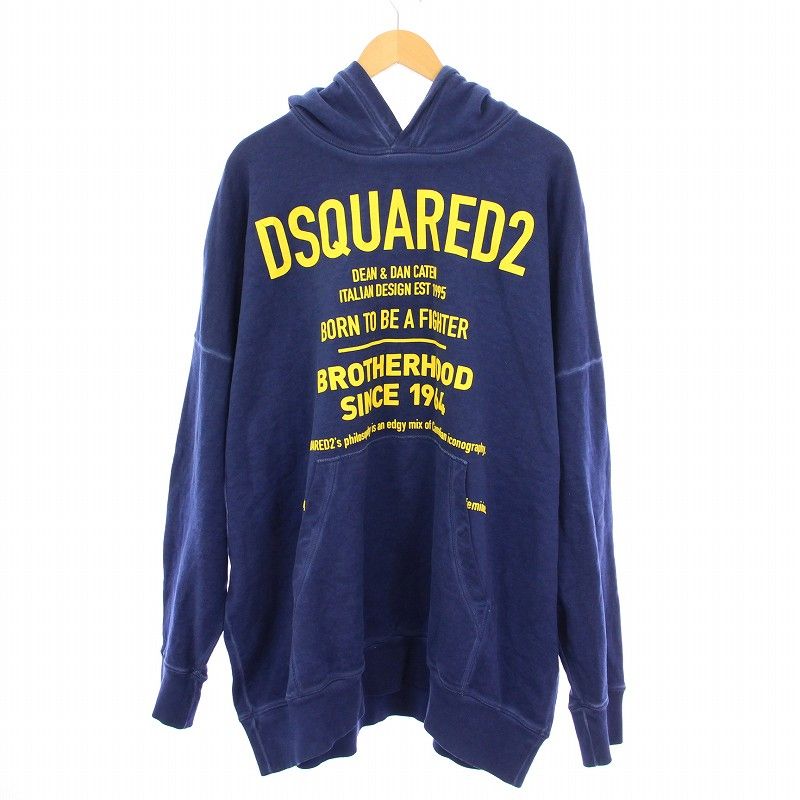 ◆ページ DSQUARED2◇D2 Patch Hoodie/パッチワーク/パーカー/S/コットン