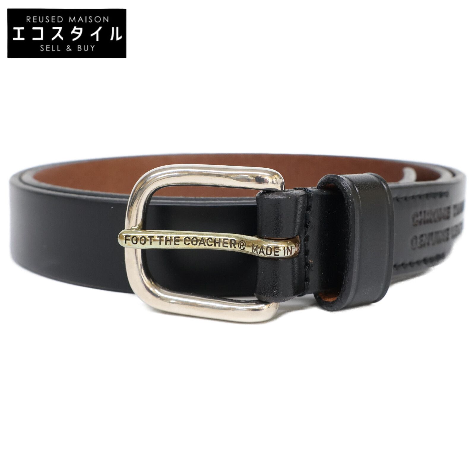 foot the coacher フットザコーチャー 【新品同様】FTA2234007 F.T.C BELT タンニングレザー L