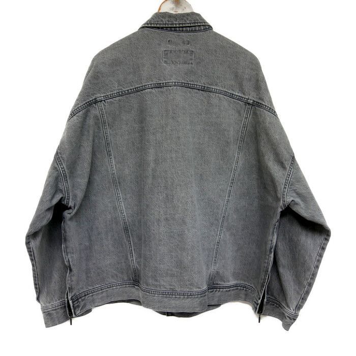 FARAH×is-ness ファーラー イズネス 国内正規 22SS WIDE TRUCKER JACKET デニムジャケット ワイド トラッカージャケット サイドスリット 定価46200円 BLACK 黒 L - メルカリ