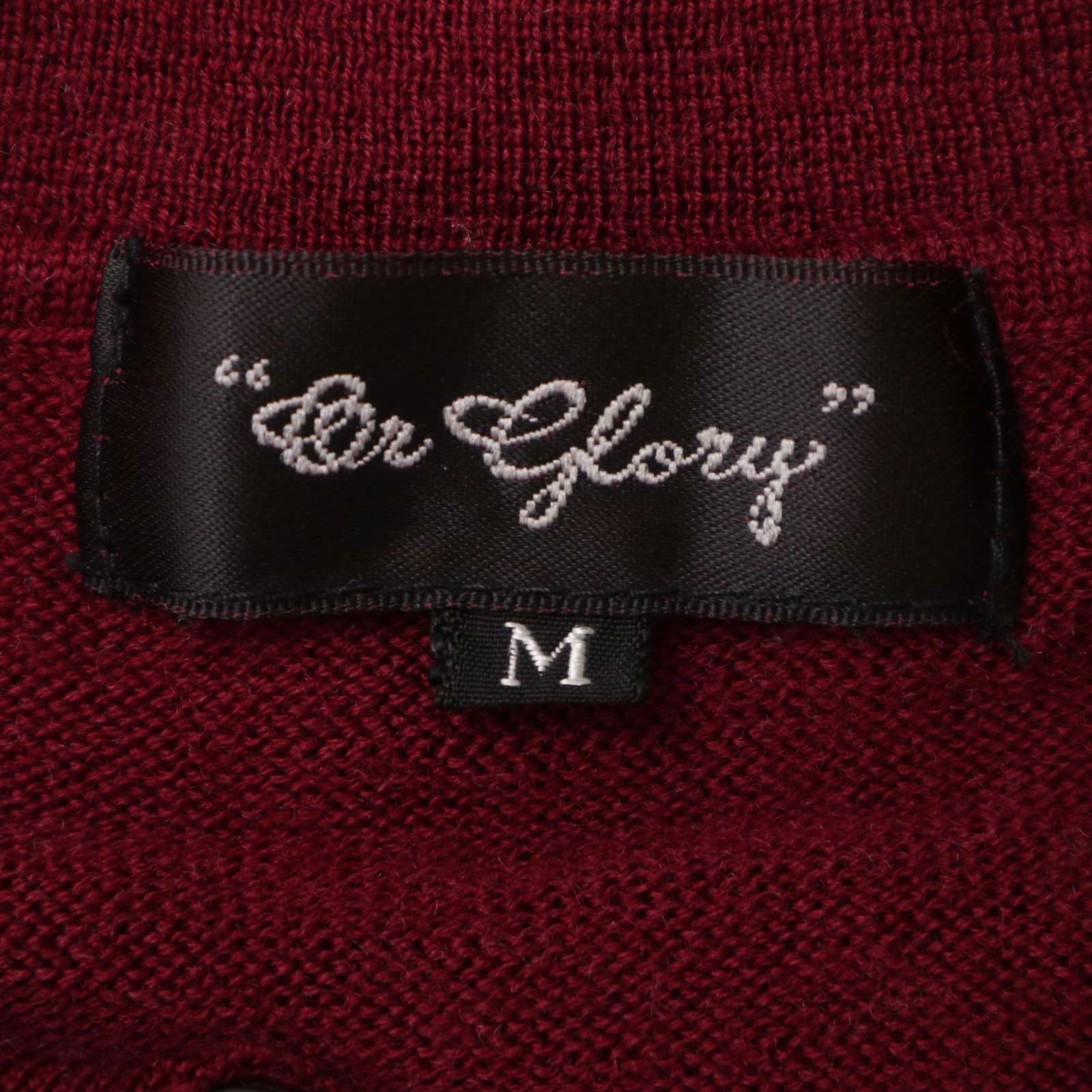 or Glory オアグローリー 秋冬 ロゴ刺繍☆ ウール100％ ニット ポロ