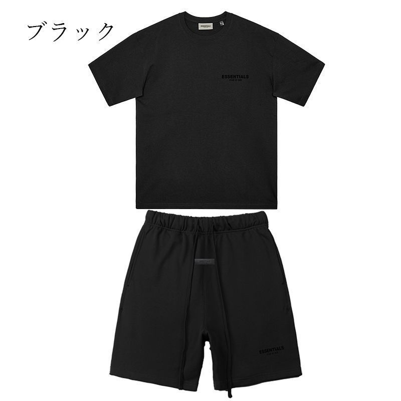 新品未使用在庫処分 FOG ESSENTIALS エッセンシャルズ Tシャツ ショートパンツ セットアップ 2点セット フロックプリント メンズ  レディース ユニセックス 半ズボン ボトムス メンズ スウェット カジュアル オーバーサイズ 男女兼用 レディース - メルカリ