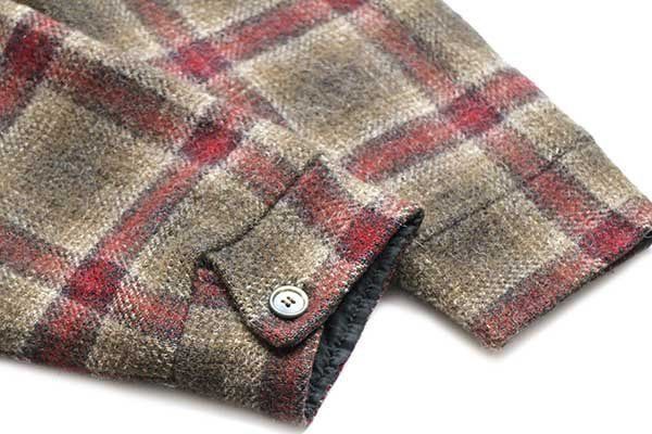 90's USA製 ウールリッチ オンブレ ウールジャケット ビンテージ 古着 90s USA製 Woolrichウールリッチ オンブレチェック ボアライナー