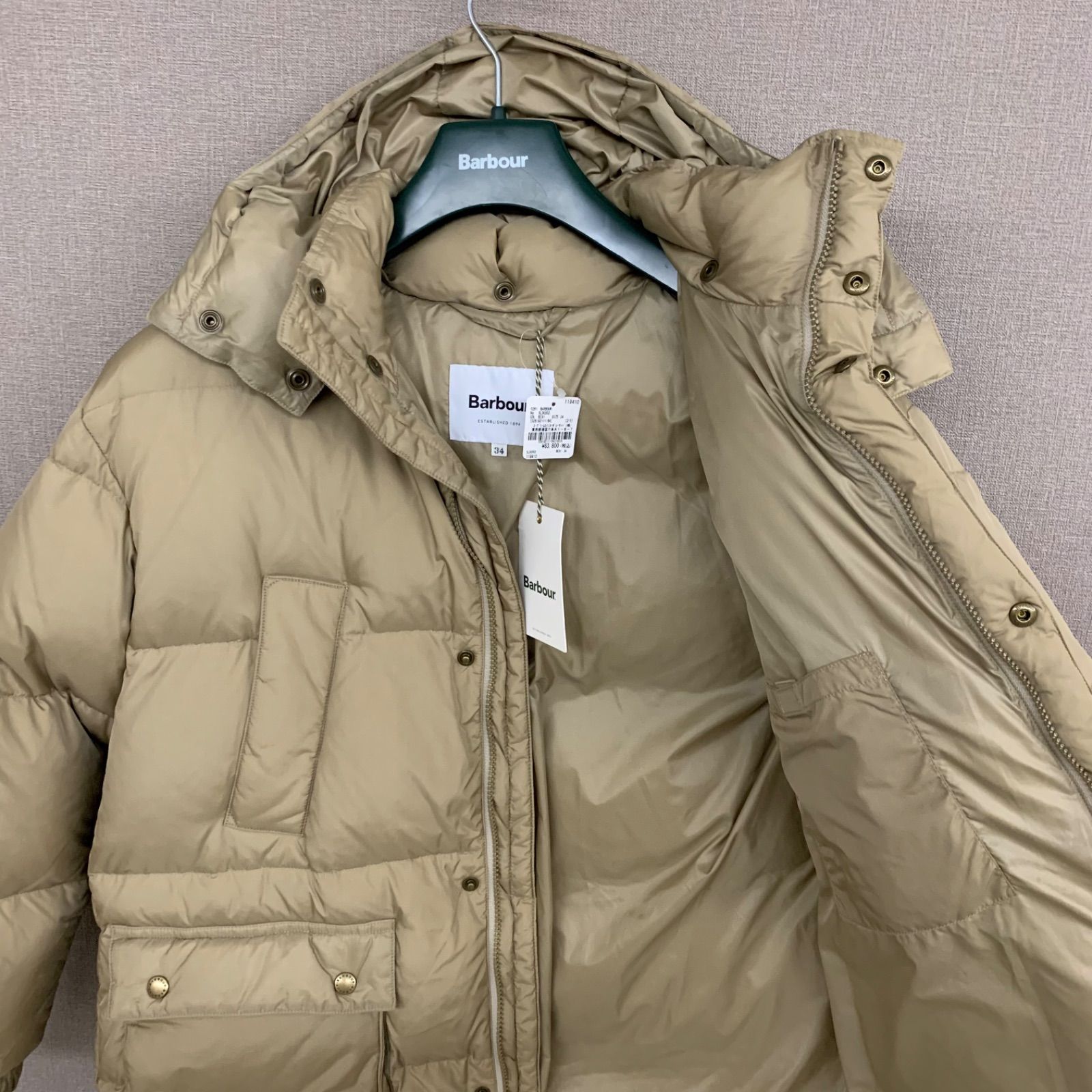 Barbour BEWLEY DOWN COAT ロングダウンコート 未使用品 - メルカリ