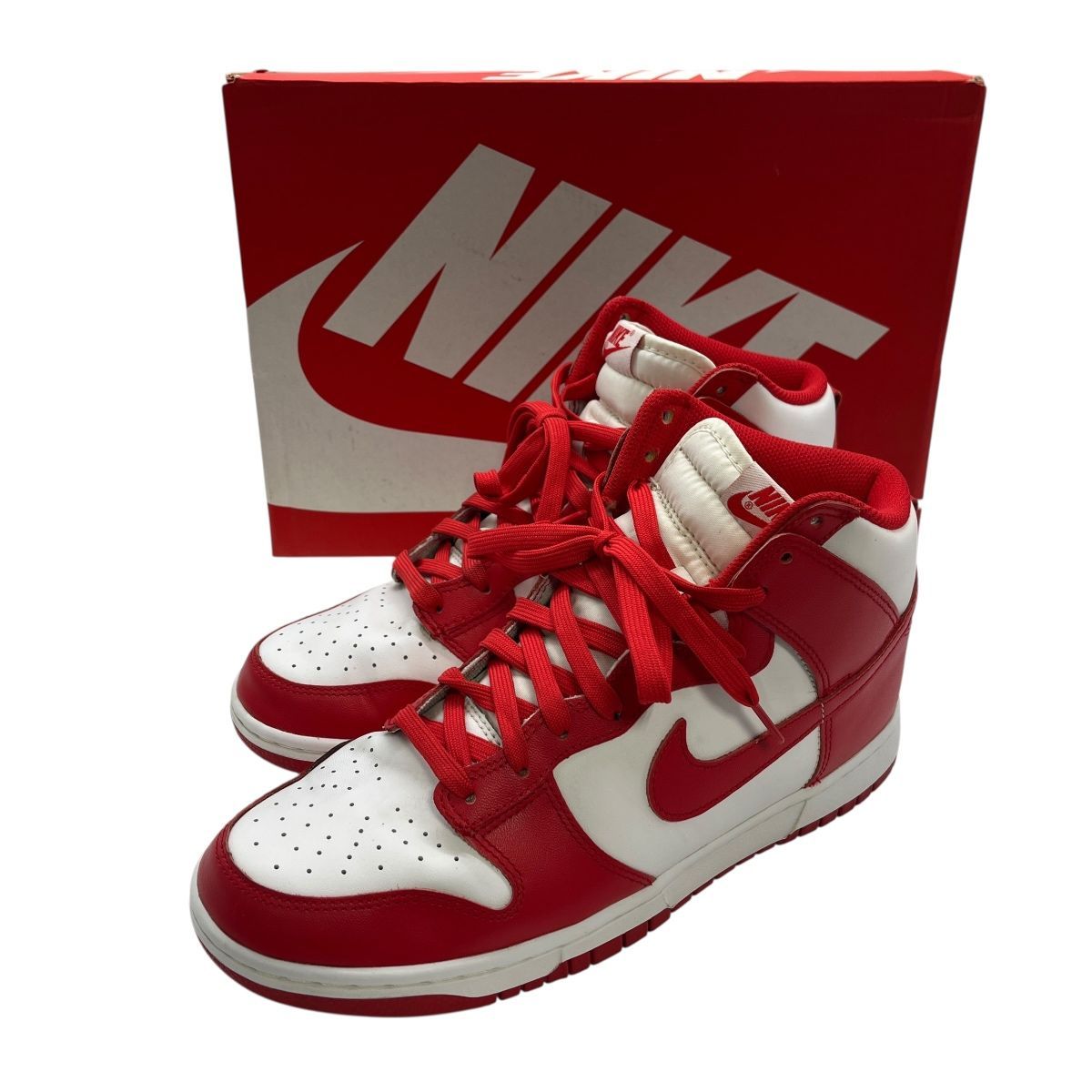 ♪2756 Nike Dunk High Championship White and Red スニーカー DD1399 