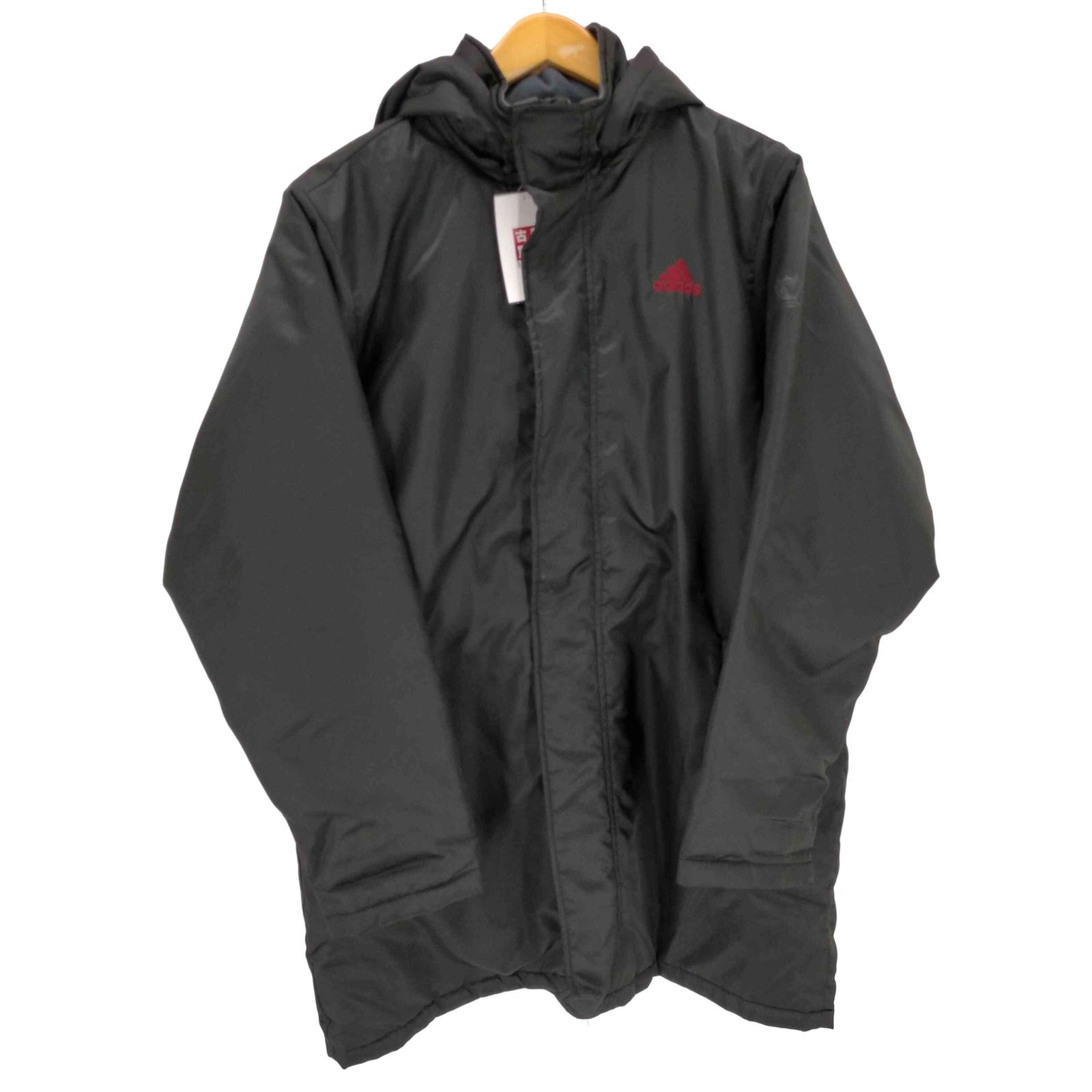 ロングコート メンズ アウター アディダス adidas ツイルコート/スポーツ カジュアル ウェア フード付き 男性用 ウインドブレーカー /DM410