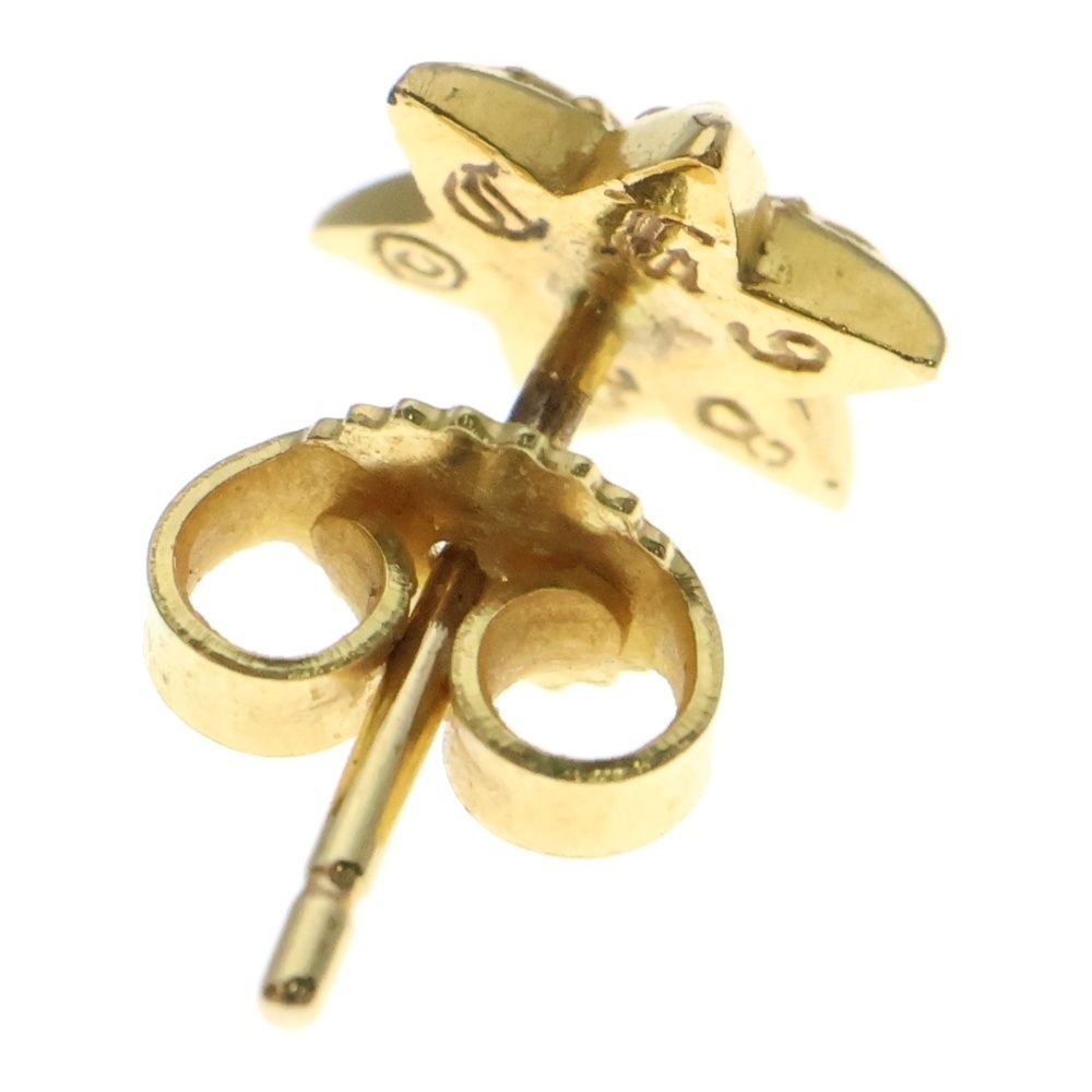 CHROME HEARTS クロムハーツ 22 K CO STAR DIA スタースタッドピアス 1ダイヤ ゴールド BCA 020