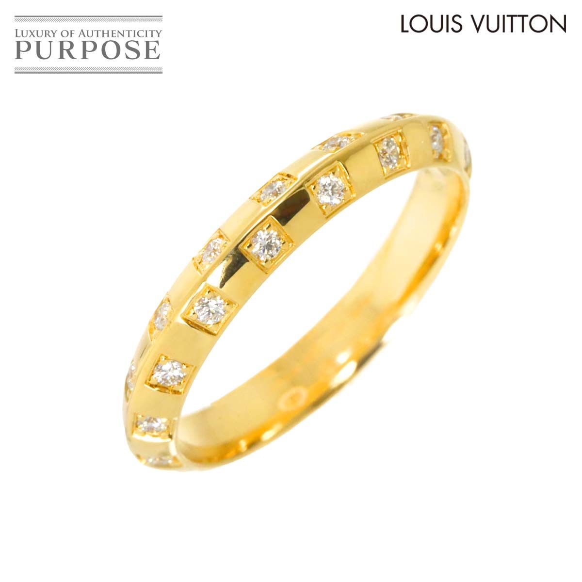 ルイ ヴィトン LOUIS VUITTON ダミエ #58 リング ダイヤ K18 YG