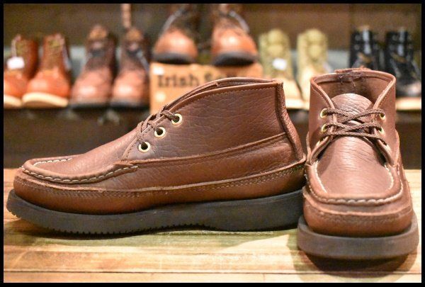 4E RUSSELLMOCCASIN ラッセルモカシン スポーティングクレーチャッカ ダブルモカシン ブラウン ビブラム2060 ブーツ HOPESMORE FE193