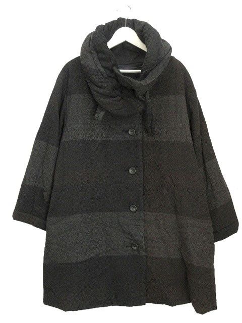 HYKE×Machintoshマッキントッシュゴム引きステンカラーコート　黒 MACKINTOSH × HYKE ゴム引きステンカラーコート 黒 サイズ2 HYKE