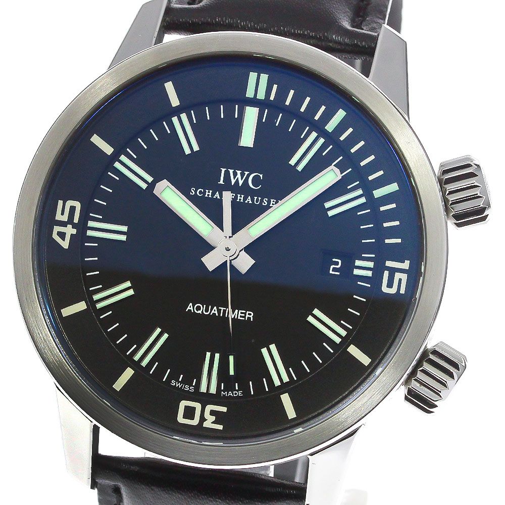 訳ありIWC IWC SCHAFFHAUSEN IW323101 ヴィンテージ アクアタイマー 自動巻き メンズ保証書付き_760211