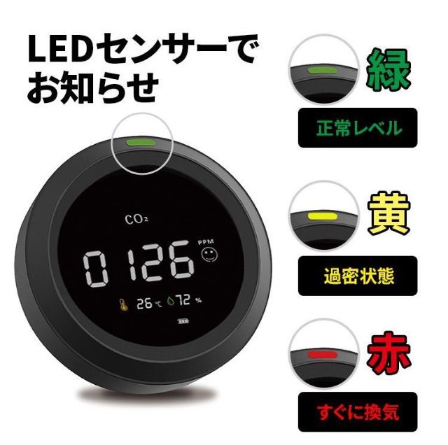 新品☆TOAMIT 二酸化炭素濃度測定器 AIR MONITOR1 TOA-ARMON-001 アラームLEDでお知らせ CO2マネージャー CO2センサー  CO2濃度測定器 - メルカリ