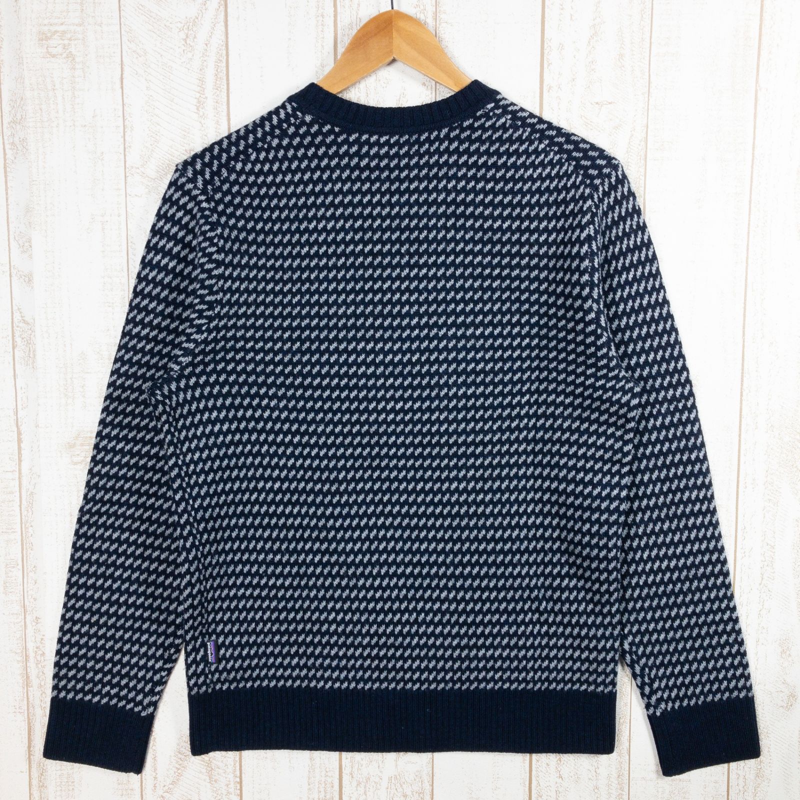patagonia バーズアイクルーネックセーター メリノウール Men's S ネイビー系】 Patagonia ( パタゴニア ) メリノ クルーネック