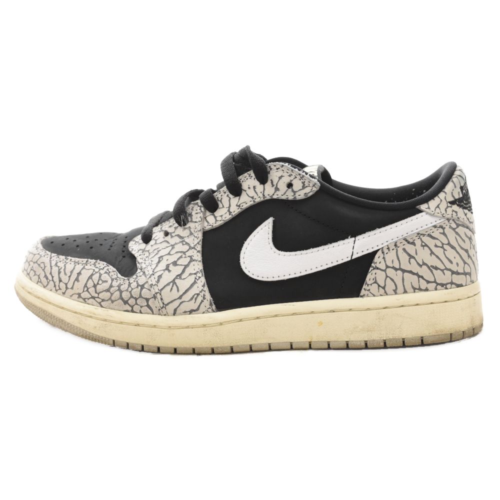 NIKE (ナイキ) AIR JORDAN 1 RETRO LOW OG BLACK CEMENT エアジョーダン1レトロ ローブラックセメント  ローカットスニーカー グレー/ブラック US8/26.0cm CZ0790-001