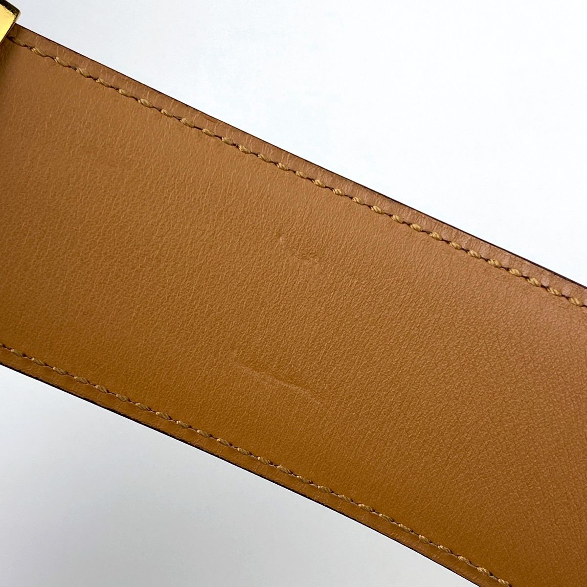 HERMES ブラウンレザーベルト 77.5cm