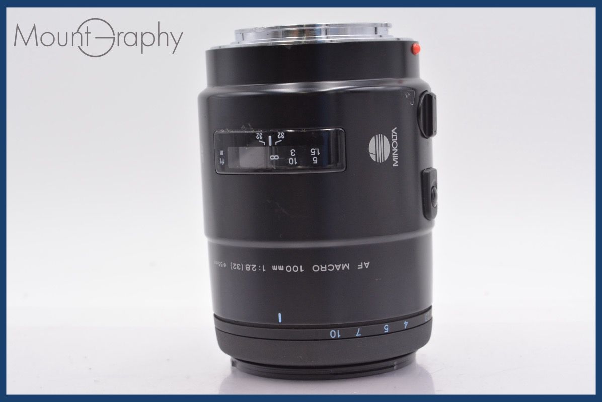 ミノルタ MINOLTA AF MACRO 100mm F2.8 前後キャップ-レンズフィルター付 完動 同梱可 am248