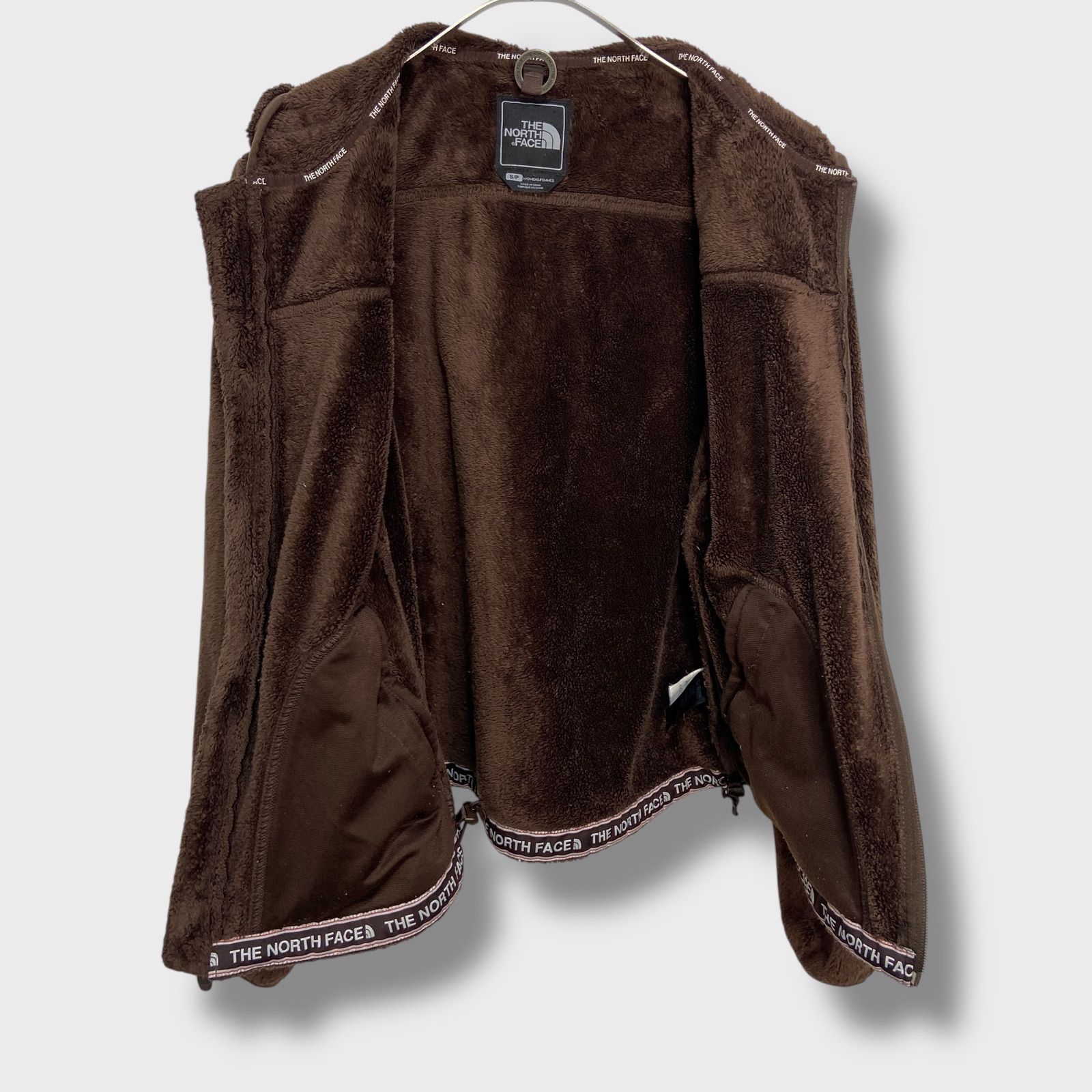 ☆THE NORTH FACE☆ボアフリースパーカー☆フルジップ☆ブラウン☆S 