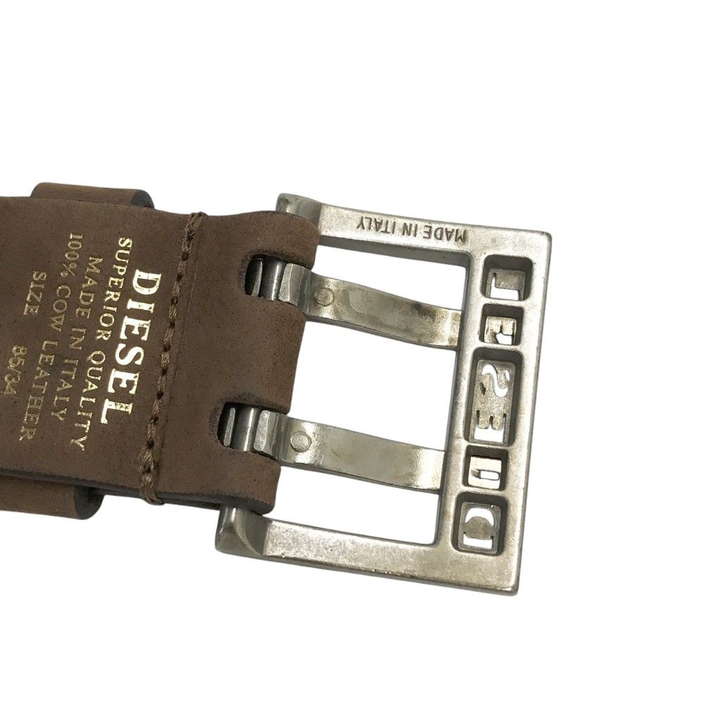 ディーゼル ブラウンレザー ベルト 85/34 DIESEL ディーゼル レザーベルト ブラウン系 85/34