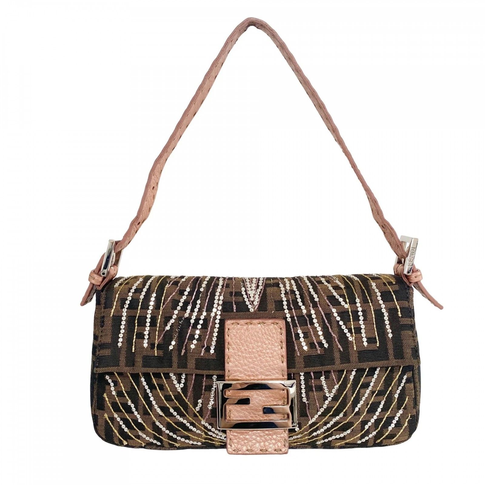 FENDI フェンディ マンマバケット ズッカ セレリア ラインストーン 