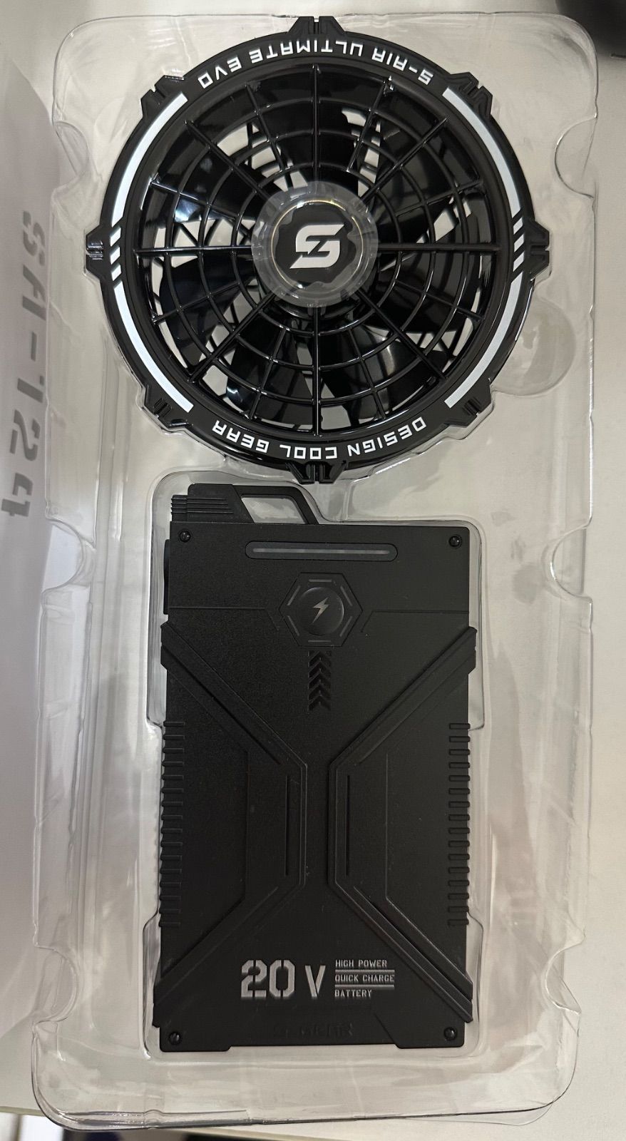 S-AIR 20Vファンバッテリーセット SA-124 黒 ブラック