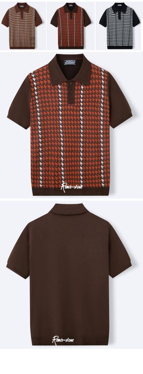 50s60s レトロ 千鳥柄 ヴィンテージ ポロシャツ‼︎ 50s60s レトロ 千鳥柄 ヴィンテージ ポロシャツ‼︎ - メルカリ