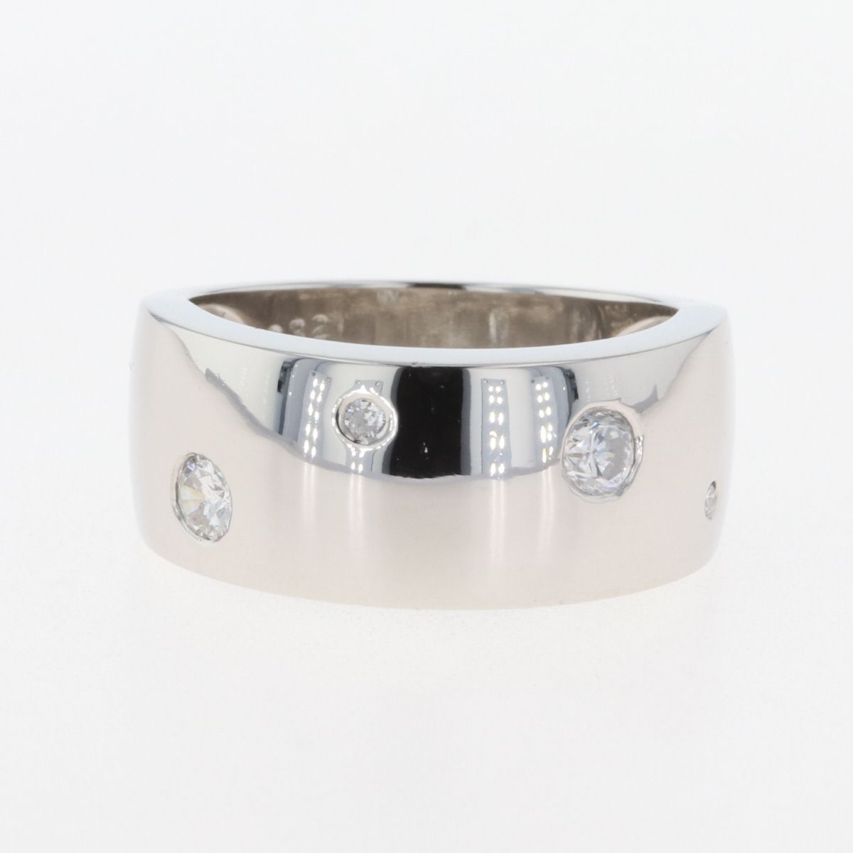 メレダイヤ デザイン リング プラチナ 指輪 リング 15号 Pt900 