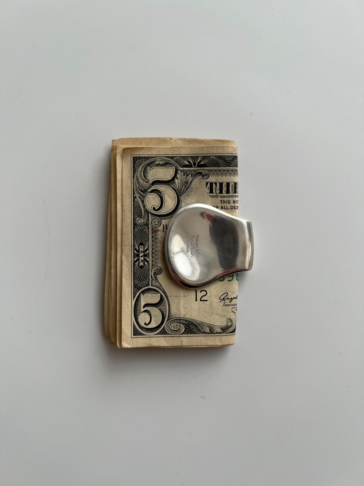 Old Tiffany silver been money clip ティファニー スペイン製 マネークリップ ビーン シルバー