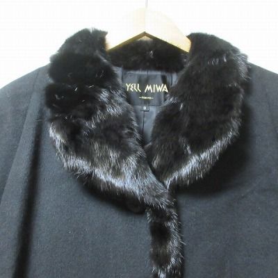 エールミワ YELL MIWA コート ロング カシミヤ 襟ミンクファー 9
